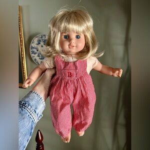 Vintage American Girl Bitty Baby Blonde Hair Blue Eyes Mattel 2000 babydoll